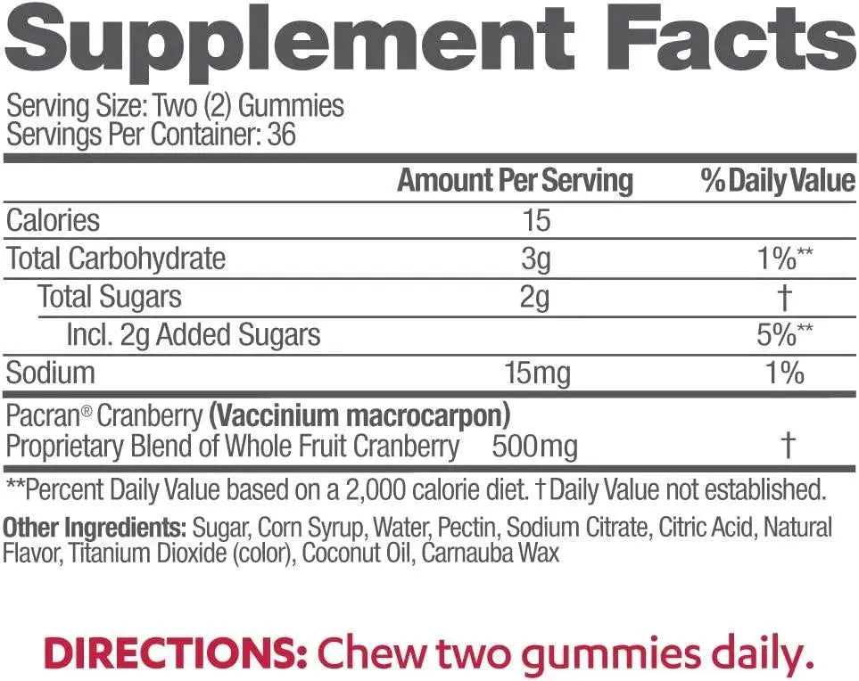 AZO - AZO Cranberry Urinary Tract Health Gummies 72 Gomitas - The Red Vitamin MX - Suplementos Alimenticios - {{ shop.shopifyCountryName }}