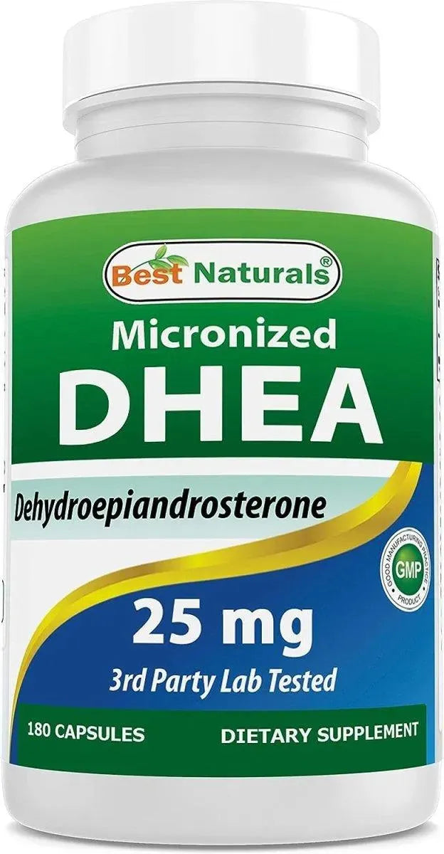 BEST NATURALS - Best Naturals Micronized DHEA 25Mg. 180 Capsulas - The Red Vitamin MX - Suplementos Alimenticios - {{ shop.shopifyCountryName }}