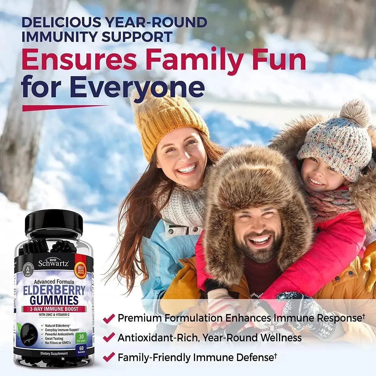 BIO SCHWARTZ - BioSchwartz Elderberry Gummies with Zinc and Vitamin C 60 Gomitas - The Red Vitamin MX - Suplementos Alimenticios - {{ shop.shopifyCountryName }}