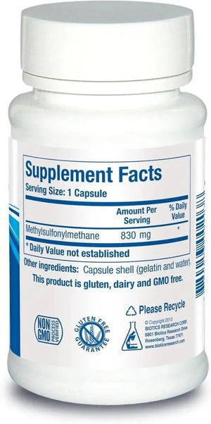 BIOTICS RESEARCH - Biotics Research MSM 60 Capsulas - The Red Vitamin MX - Suplementos Alimenticios - {{ shop.shopifyCountryName }}