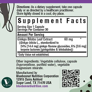 BLUEBONNET NUTRITION - BlueBonnet Ginkgo Biloba Leaf Extract Supplement 60 Capsulas - The Red Vitamin MX - Suplementos Alimenticios - {{ shop.shopifyCountryName }}