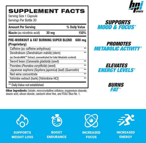 BPI SPORTS - BPI Sports B4 Extra-Strength Fat Burner 30 Capsulas - The Red Vitamin MX - Suplementos Alimenticios - {{ shop.shopifyCountryName }}