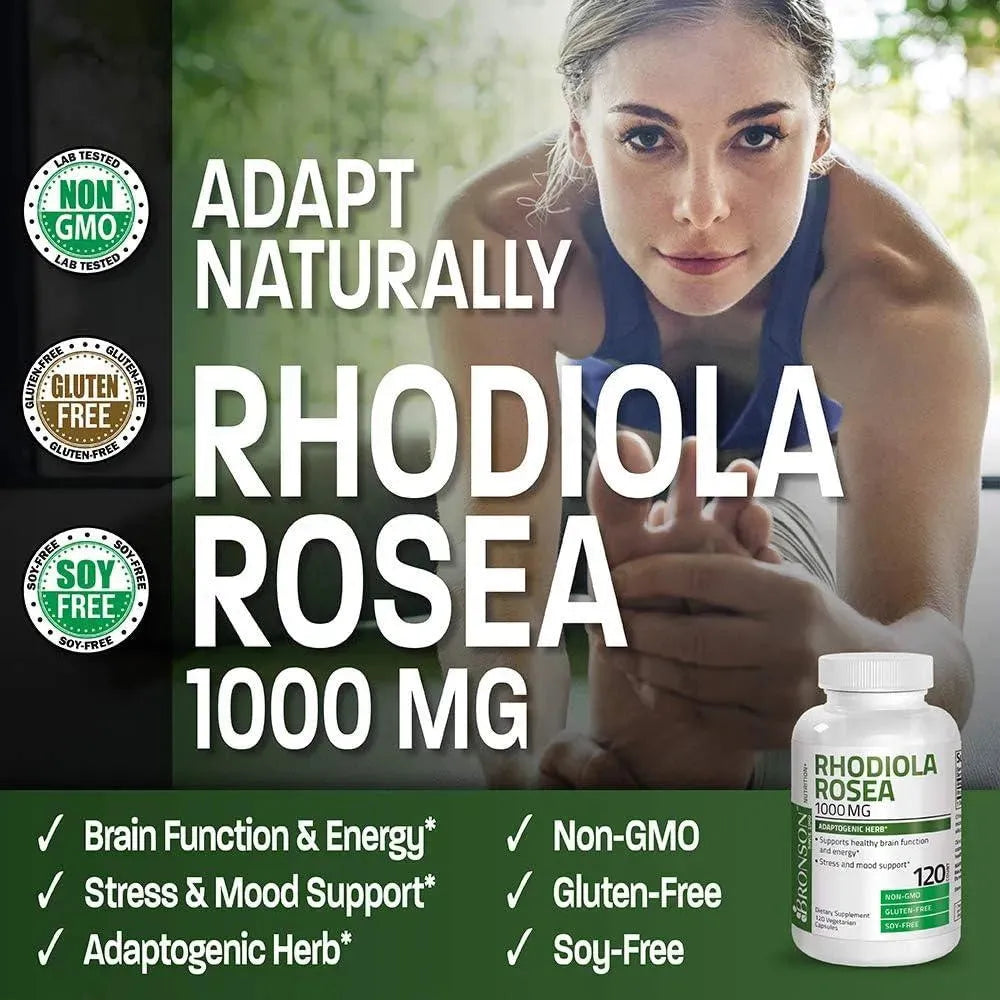 BRONSON - Bronson Rhodiola Rosea 1000Mg. 120 Capsulas - The Red Vitamin MX - Suplementos Alimenticios - {{ shop.shopifyCountryName }}
