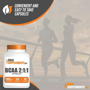 BULK SUPPLEMENTS - Bulk Supplements BCAA 2:1:1 1000Mg. 120 Capsulas - The Red Vitamin MX - Suplementos Alimenticios - {{ shop.shopifyCountryName }}