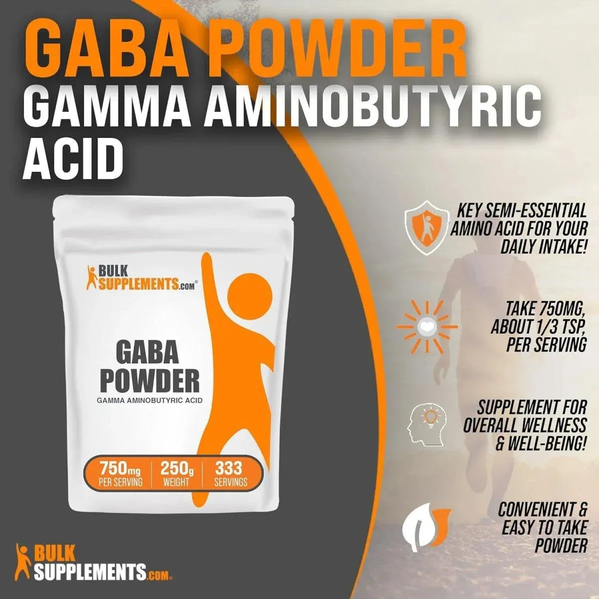 BULK SUPPLEMENTS - Bulk Supplements Gamma Aminobutyric Acid Powder 250Gr. - The Red Vitamin MX - Suplementos Alimenticios - {{ shop.shopifyCountryName }}