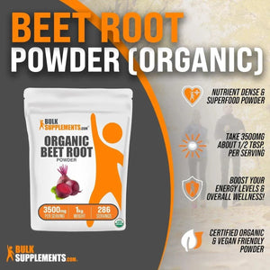 BULK SUPPLEMENTS - Bulk Supplements Organic Beet Root Powder 1 Kg. - The Red Vitamin MX - Suplementos Alimenticios - {{ shop.shopifyCountryName }}