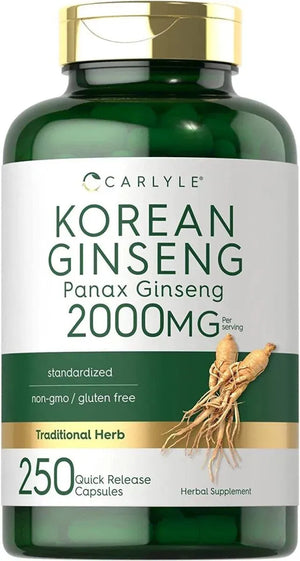 CARLYLE - Carlyle Korean Panax Ginseng 2000Mg. 250 Capsulas - The Red Vitamin MX - Suplementos Alimenticios - {{ shop.shopifyCountryName }}