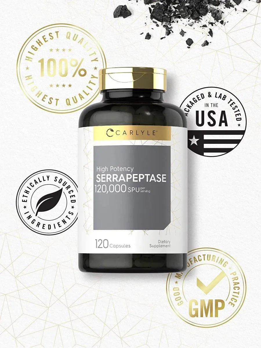 CARLYLE - Carlyle Serrapeptase 120,000 SPU 120 Capsulas - The Red Vitamin MX - Suplementos Alimenticios - {{ shop.shopifyCountryName }}