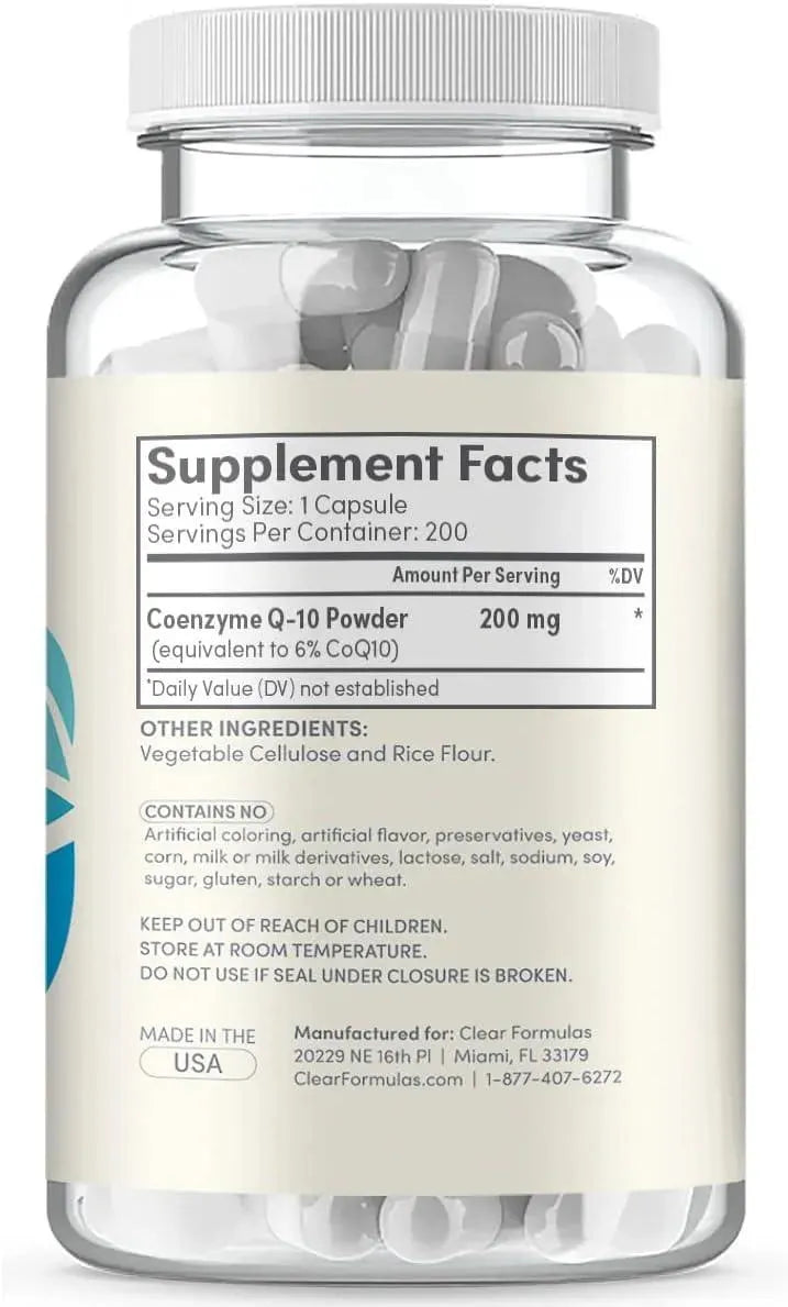 CLEARFORMULAS - Clear Formulas CoQ10 200Mg. 200 Capsulas - The Red Vitamin MX - Suplementos Alimenticios - {{ shop.shopifyCountryName }}