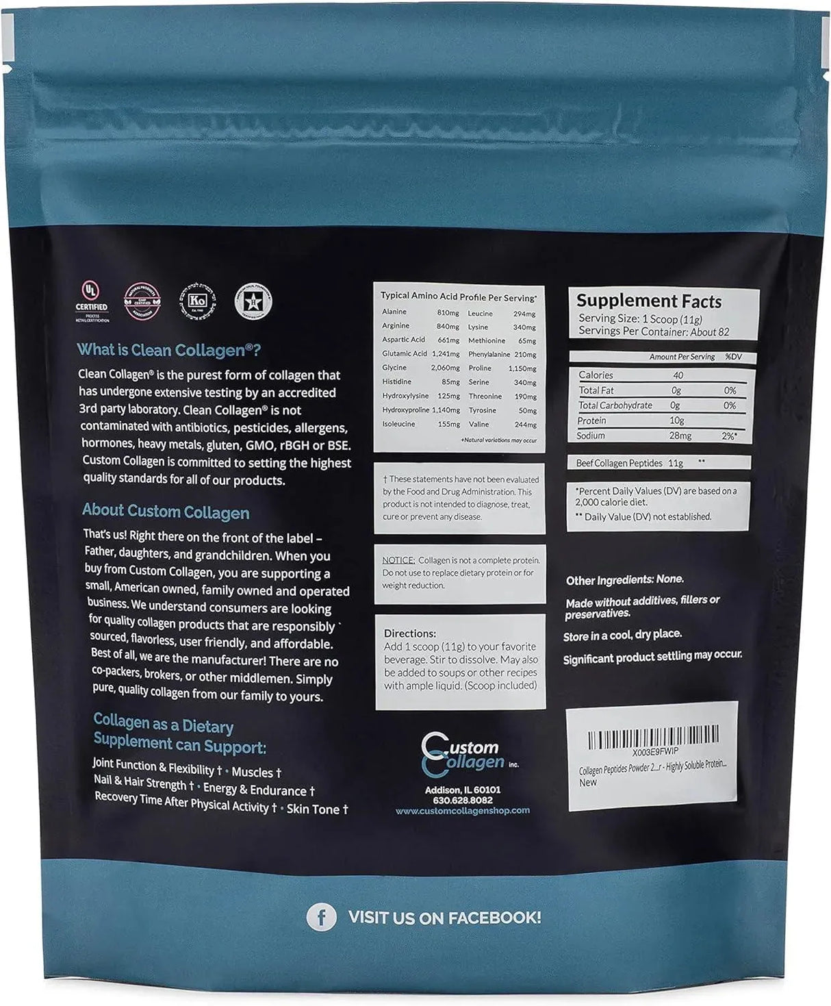 CUSTOM COLLAGEN - Custom Collagen Collagen Peptides Powder 908Gr. - The Red Vitamin MX - Suplementos Alimenticios - {{ shop.shopifyCountryName }}
