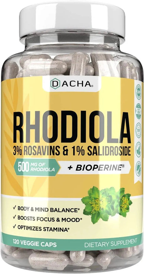 DACHA - Dacha Natural Rhodiola Rosea 500Mg. 120 Capsulas - The Red Vitamin MX - Suplementos Alimenticios - {{ shop.shopifyCountryName }}