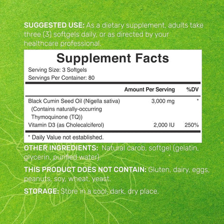 DEAL SUPPLEMENT - DEAL SUPPLEMENT Black Seed Oil with Vitamin D3 240 Capsulas Blandas - The Red Vitamin MX - Suplementos Alimenticios - {{ shop.shopifyCountryName }}