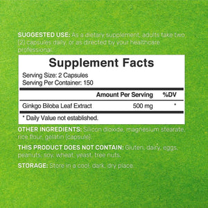 DEAL SUPPLEMENT - Deal Supplement Ginkgo Biloba 500Mg. 300 Capsulas - The Red Vitamin MX - Suplementos Alimenticios - {{ shop.shopifyCountryName }}