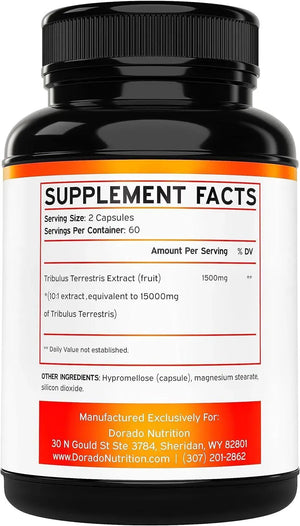 DORADO NUTRITION - Dorado Nutrition Tribulus Terrestris 1500Mg. 120 Capsulas - The Red Vitamin MX - Suplementos Alimenticios - {{ shop.shopifyCountryName }}