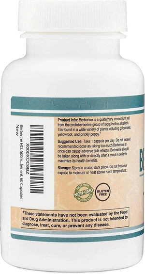 DOUBLE WOOD SUPPLEMENTS - Double Wood Supplements Berberine Supplement 500Mg. 60 Capsulas - The Red Vitamin MX - Suplementos Alimenticios - {{ shop.shopifyCountryName }}