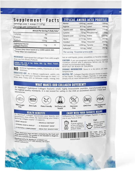 DR. MATTHEW - Dr. Matthew Best Marine Collagen Powder 454Gr. - The Red Vitamin MX - Suplementos Alimenticios - {{ shop.shopifyCountryName }}