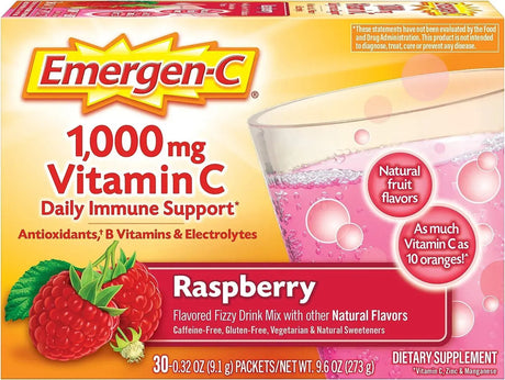 EMERGEN-C - Emergen-C 1000mg Vitamin C Powder 30 Paquetes - The Red Vitamin MX - Suplementos Alimenticios - {{ shop.shopifyCountryName }}