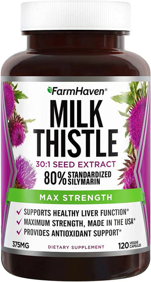 FARMHAVEN - FarmHaven Milk Thistle 120 Capsulas - The Red Vitamin MX - Suplementos Alimenticios - {{ shop.shopifyCountryName }}