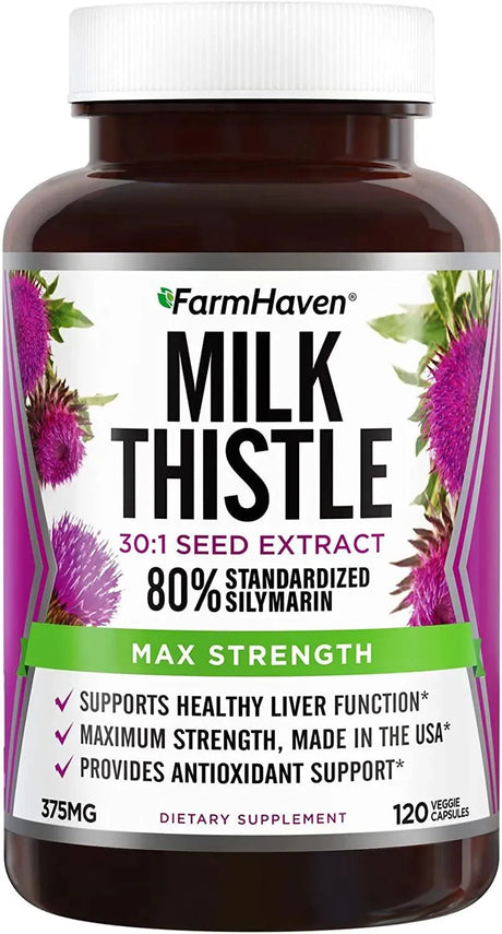 FARMHAVEN - FarmHaven Milk Thistle 120 Capsulas - The Red Vitamin MX - Suplementos Alimenticios - {{ shop.shopifyCountryName }}