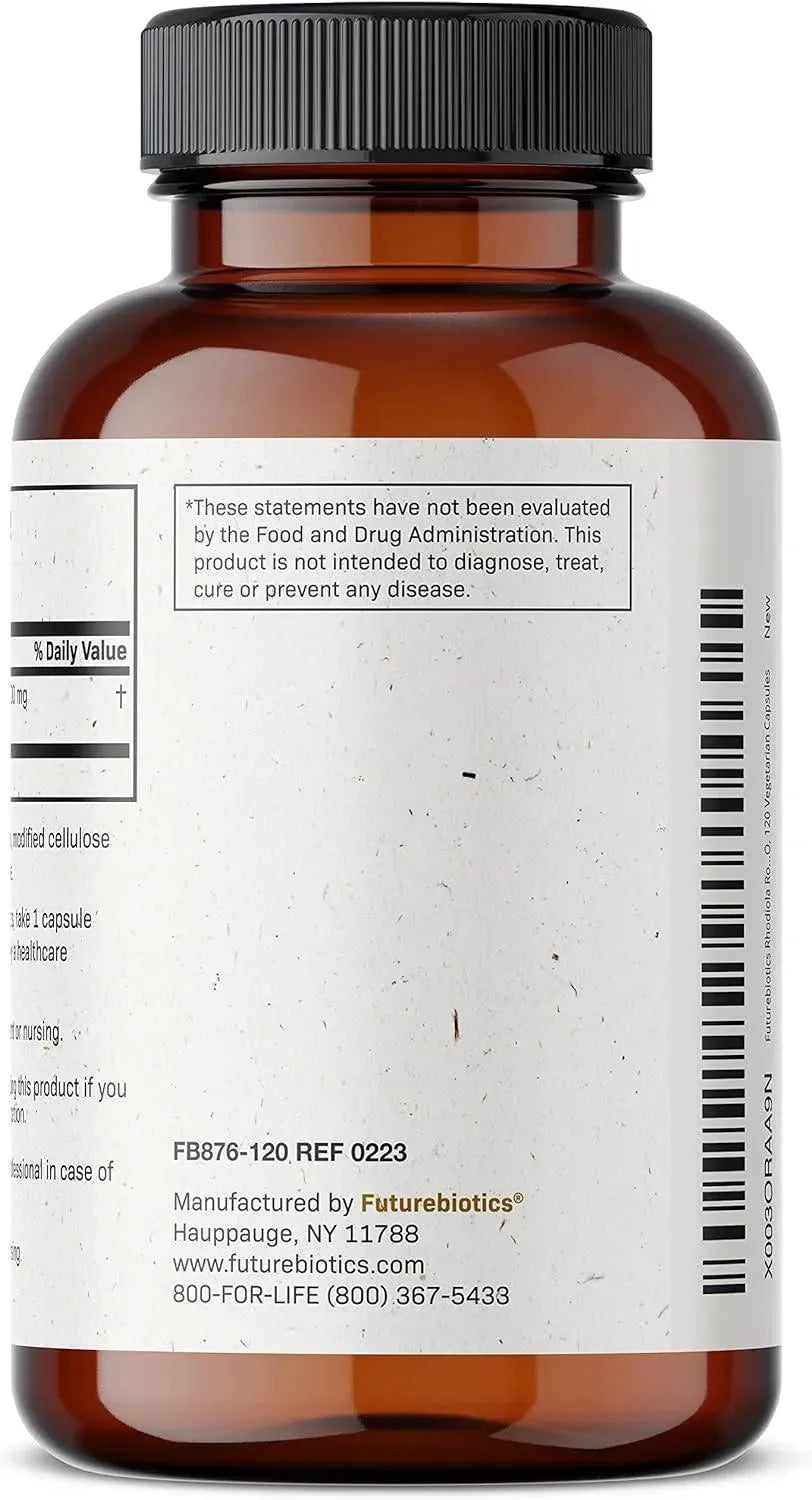 FUTUREBIOTICS - Futurebiotics Rhodiola Rosea 1000Mg. 120 Capsulas - The Red Vitamin MX - Suplementos Alimenticios - {{ shop.shopifyCountryName }}