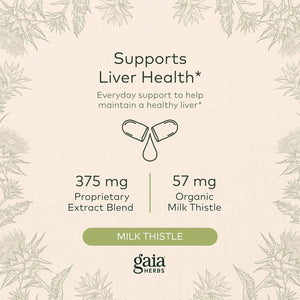 GAIA HERBS - Gaia Herbs Liver Health with Milk Thistle 60 Capsulas - The Red Vitamin MX - Suplementos Alimenticios - {{ shop.shopifyCountryName }}