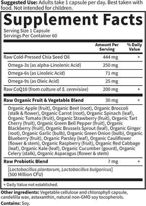GARDEN OF LIFE - Garden of Life Raw CoQ10 200Mg. 60 Capsulas - The Red Vitamin MX - Suplementos Alimenticios - {{ shop.shopifyCountryName }}