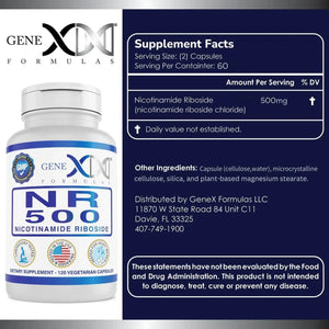 GENEX FORMULAS - GENEX NR Nicotinamide Riboside 500Mg. 120 Capsulas - The Red Vitamin MX - Suplementos Alimenticios - {{ shop.shopifyCountryName }}