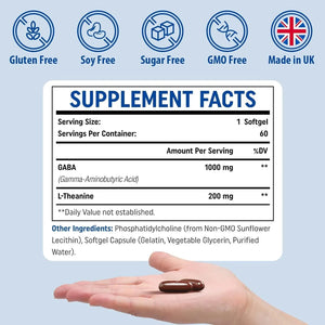 GENOGNA - Genogna GABA with L-Theanine 1200Mg. 60 Capsulas Blandas - The Red Vitamin MX - Suplementos Alimenticios - {{ shop.shopifyCountryName }}