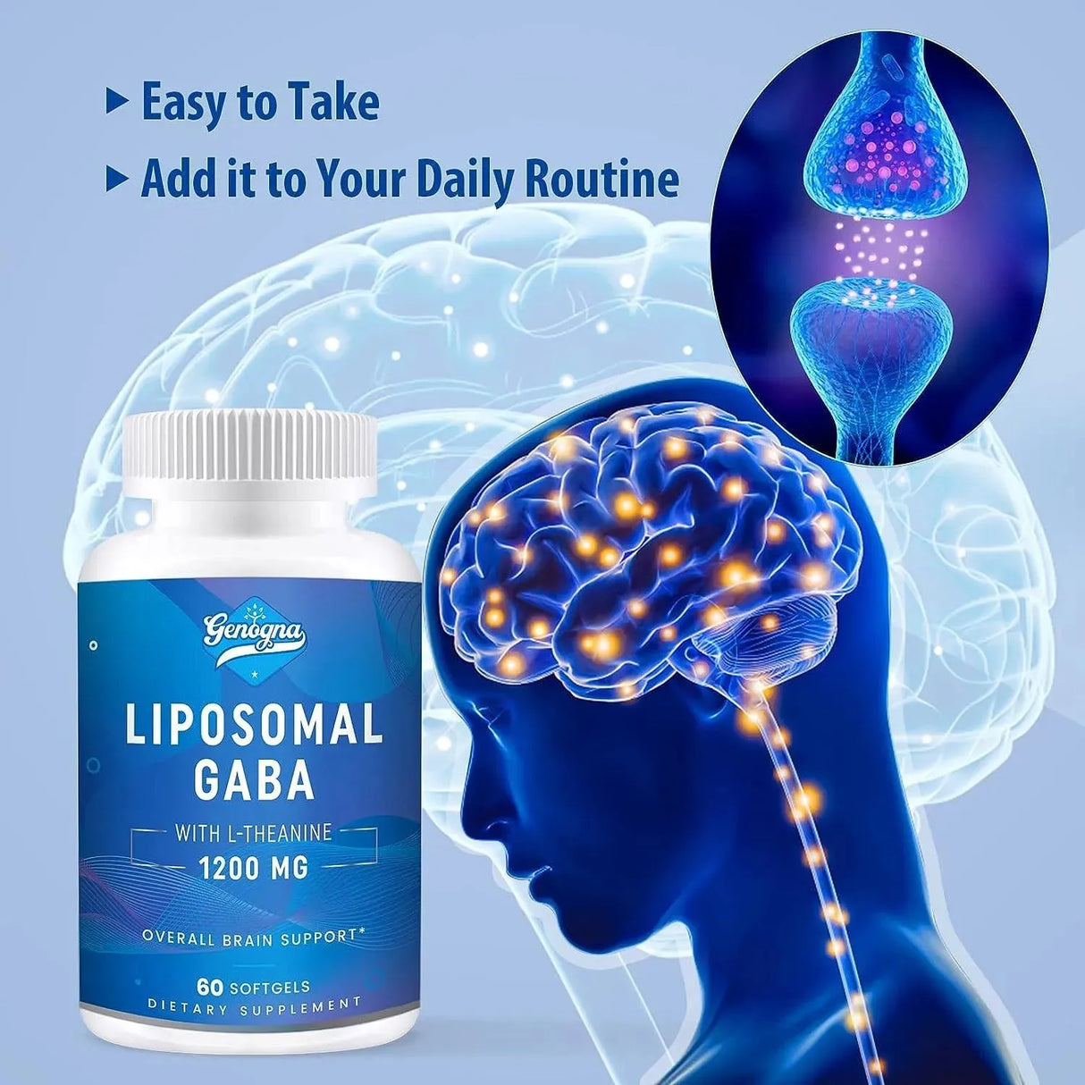GENOGNA - Genogna GABA with L-Theanine 1200Mg. 60 Capsulas Blandas - The Red Vitamin MX - Suplementos Alimenticios - {{ shop.shopifyCountryName }}