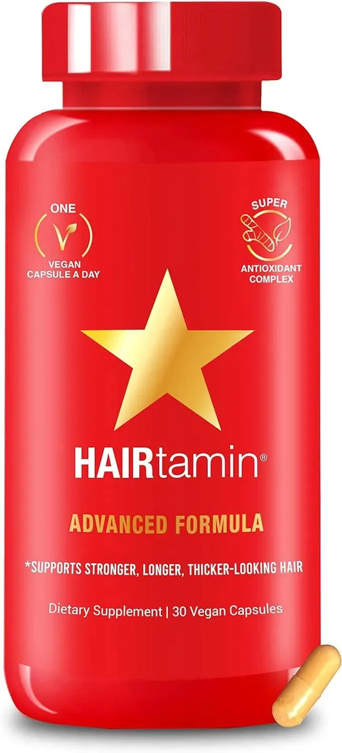 HAIRTAMIN - HAIRtamin Vegan Hair Vitamins 30 Capsulas - The Red Vitamin MX - Suplementos Alimenticios - {{ shop.shopifyCountryName }}