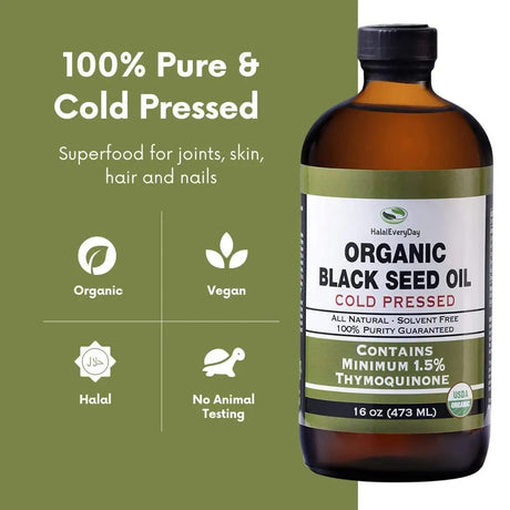 HALALEVERYDAY - HalalEveryDay Organic Black Seed Oil 473Ml. 2 Pack - The Red Vitamin MX - Suplementos Alimenticios - {{ shop.shopifyCountryName }}