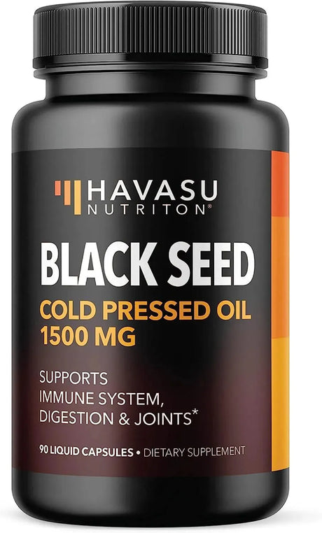 HAVASU NUTRITION - Havasu Nutrition Black Seed Oil Nigella Sativa Cold-Pressed Capsules 1500Mg. 90 Capsulas - The Red Vitamin MX - Suplementos Alimenticios - {{ shop.shopifyCountryName }}