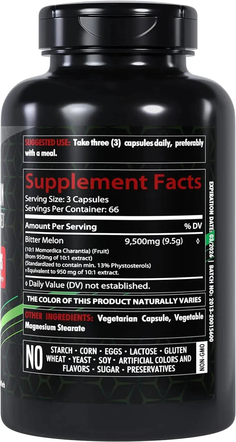 HEALTHFARE - Healthfare Organic Bitter Melon Extract 9500Mg. 200 Capsulas - The Red Vitamin MX - Suplementos Alimenticios - {{ shop.shopifyCountryName }}