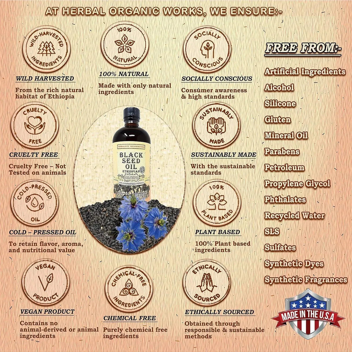 HERBAL ORGANIC WORKS - Herbal Organic Works Black Seed Oil 473Ml. - The Red Vitamin MX - Suplementos Alimenticios - {{ shop.shopifyCountryName }}