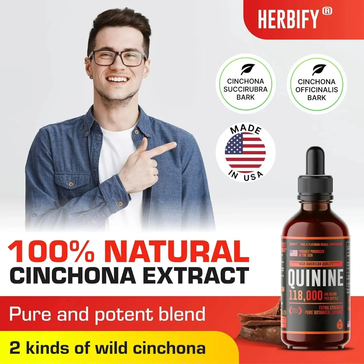 HERBIFY - Herbify Quinine Tincture 120Ml. - The Red Vitamin MX - Suplementos Alimenticios - {{ shop.shopifyCountryName }}