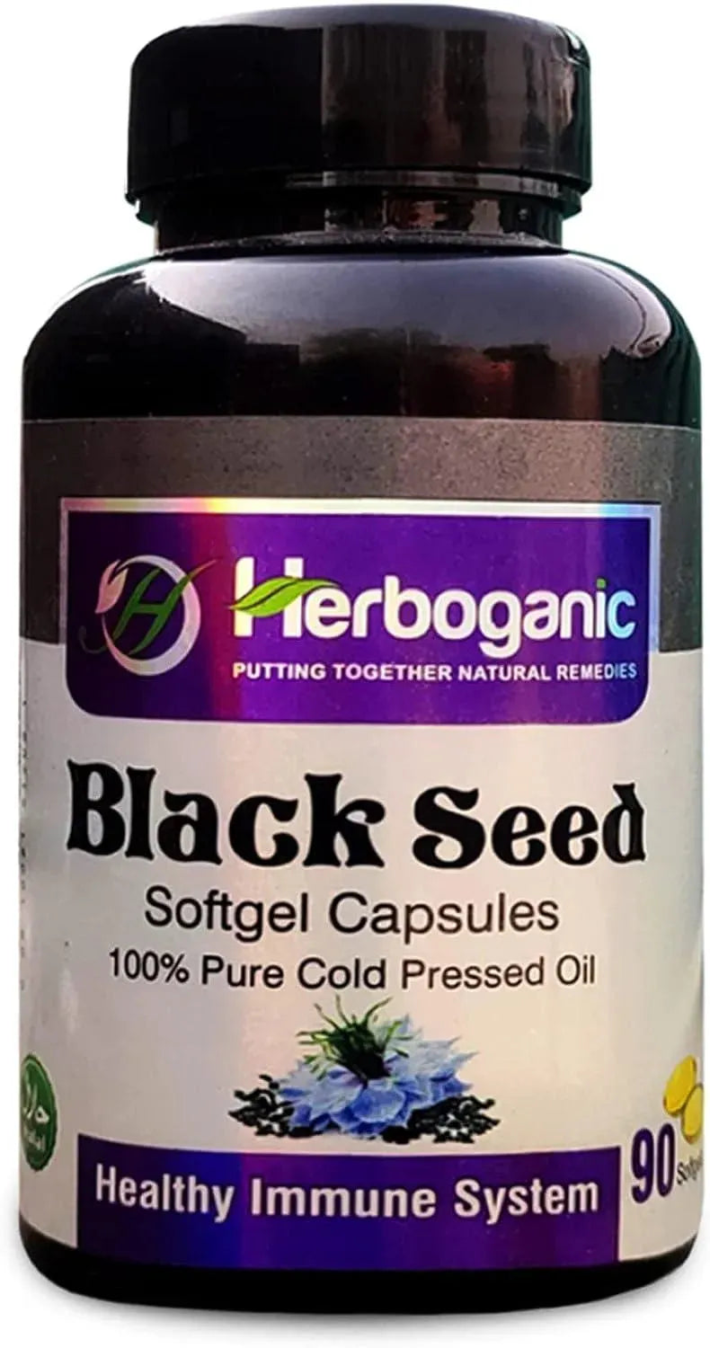 HERBOGANIC - HERBOGANIC Cold Pressed Black/Seed Oil Softgels 90 Capsulas Blandas - The Red Vitamin MX - Suplementos Alimenticios - {{ shop.shopifyCountryName }}