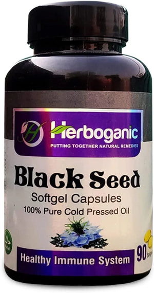 HERBOGANIC - HERBOGANIC Cold Pressed Black/Seed Oil Softgels 90 Capsulas Blandas - The Red Vitamin MX - Suplementos Alimenticios - {{ shop.shopifyCountryName }}