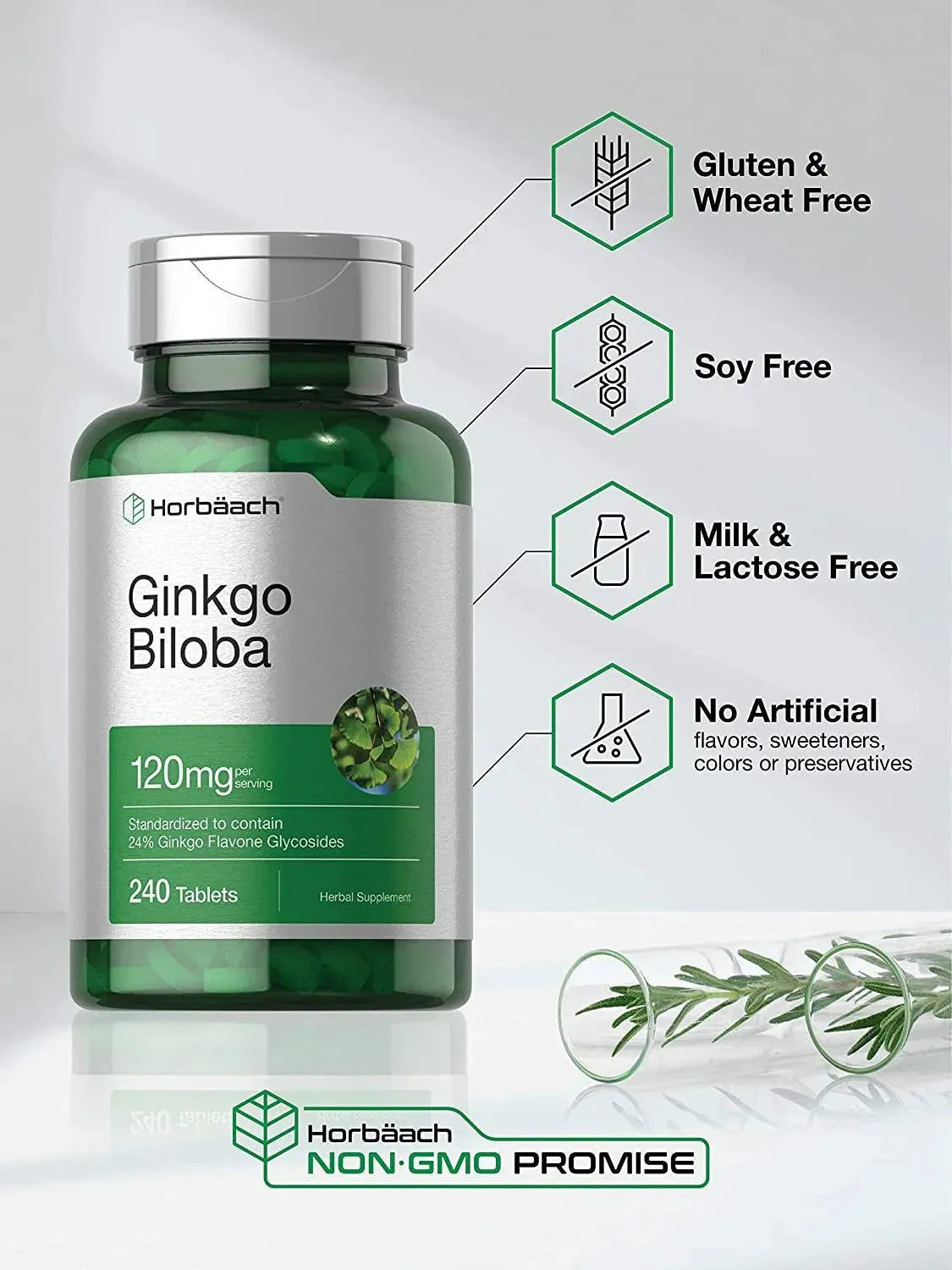 HORBAACH - Horbaach Ginkgo Biloba 120Mg. 240 Tabletas - The Red Vitamin MX - Suplementos Alimenticios - {{ shop.shopifyCountryName }}