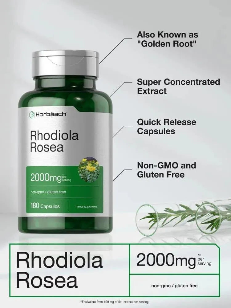 HORBAACH - Horbaach Rhodiola Rosea 2000Mg. 180 Capsulas - The Red Vitamin MX - Suplementos Alimenticios - {{ shop.shopifyCountryName }}