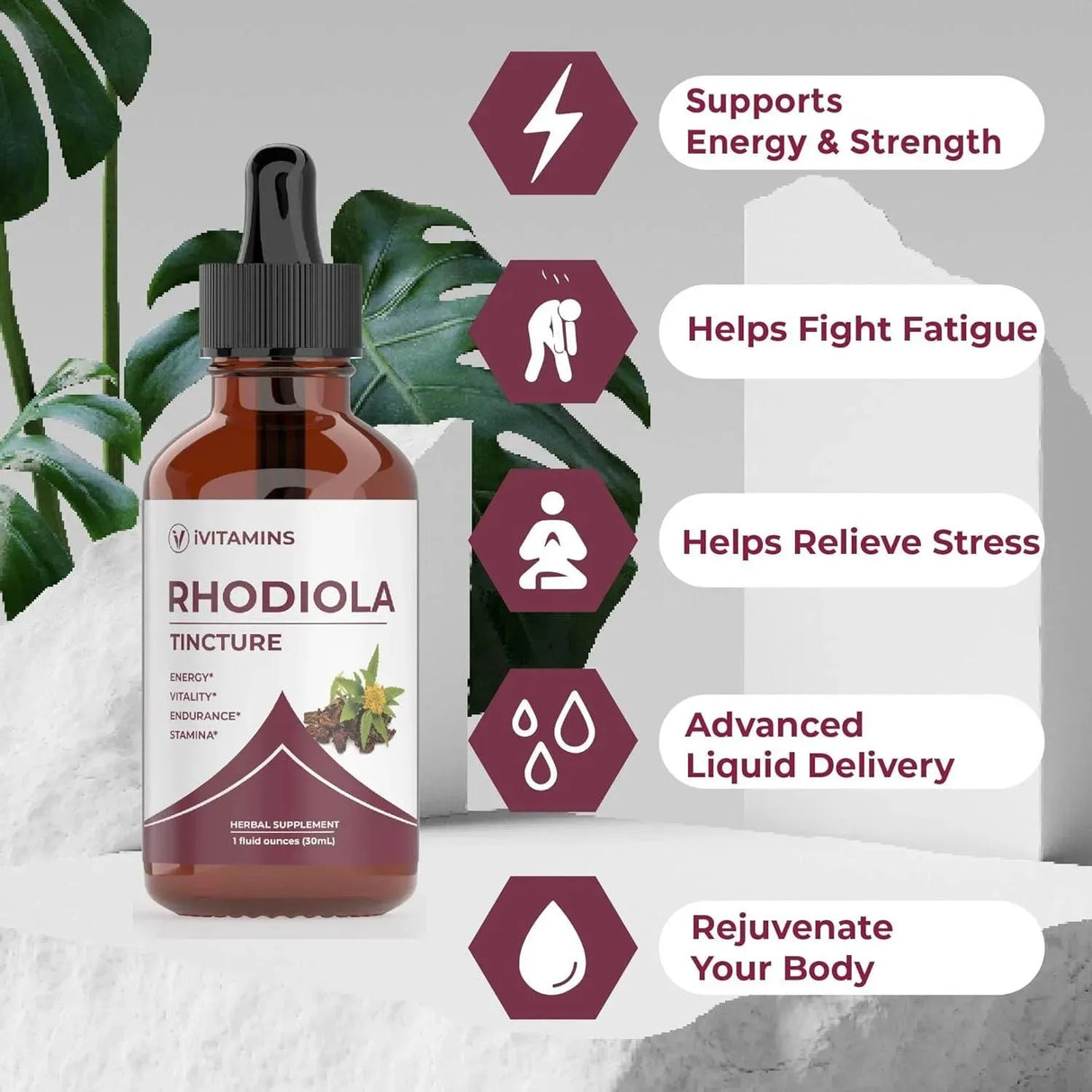 IVITAMINS - iVitamins Rhodiola Rosea Tincture 30Ml. - The Red Vitamin MX - Suplementos Alimenticios - {{ shop.shopifyCountryName }}