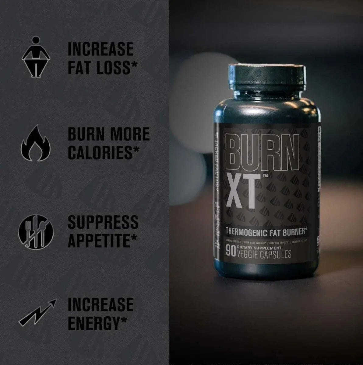 JACKED FACTORY - Burn XT Black Thermogenic Fat Burner 90 Capsulas - The Red Vitamin MX - Suplementos Alimenticios - {{ shop.shopifyCountryName }}
