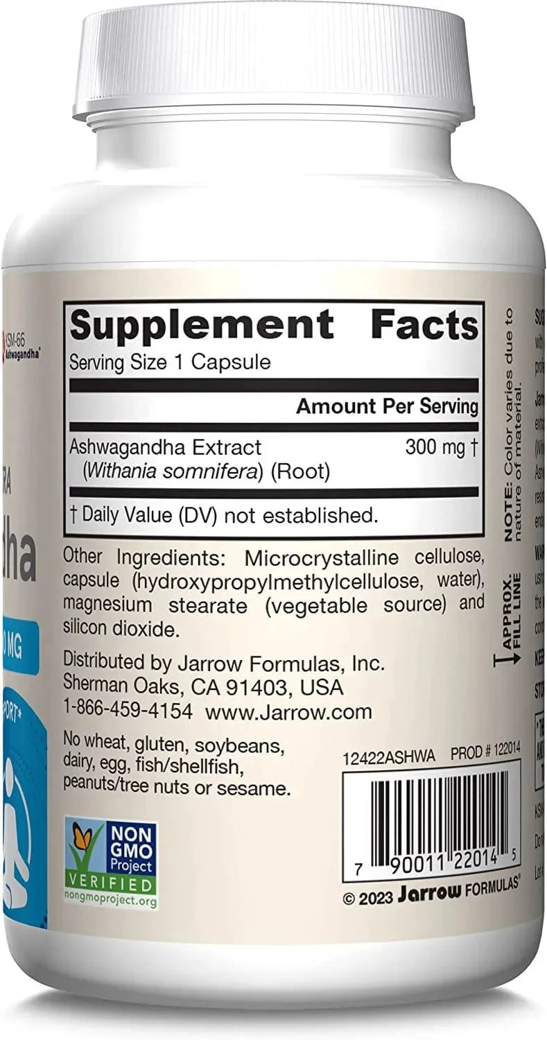 JARROW FORMULAS - Jarrow Formulas Ashwagandha 300Mg. 120 Capsulas - The Red Vitamin MX - Suplementos Alimenticios - {{ shop.shopifyCountryName }}