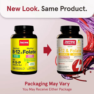 JARROW FORMULAS - Jarrow Formulas Extra Strength Methyl B-12 1000mcg & Methyl Folate 400mcg 100 Tabletas Masticables - The Red Vitamin MX - Suplementos Alimenticios - {{ shop.shopifyCountryName }}