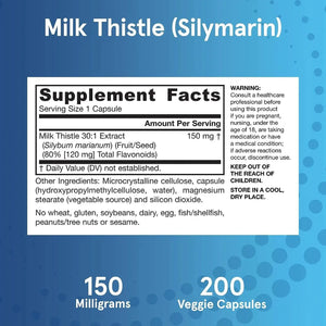 JARROW FORMULAS - Jarrow Formulas Milk Thistle 150Mg. 200 Capsulas - The Red Vitamin MX - Suplementos Alimenticios - {{ shop.shopifyCountryName }}