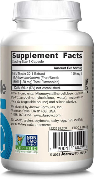 JARROW FORMULAS - Jarrow Formulas Milk Thistle 150Mg. 200 Capsulas - The Red Vitamin MX - Suplementos Alimenticios - {{ shop.shopifyCountryName }}