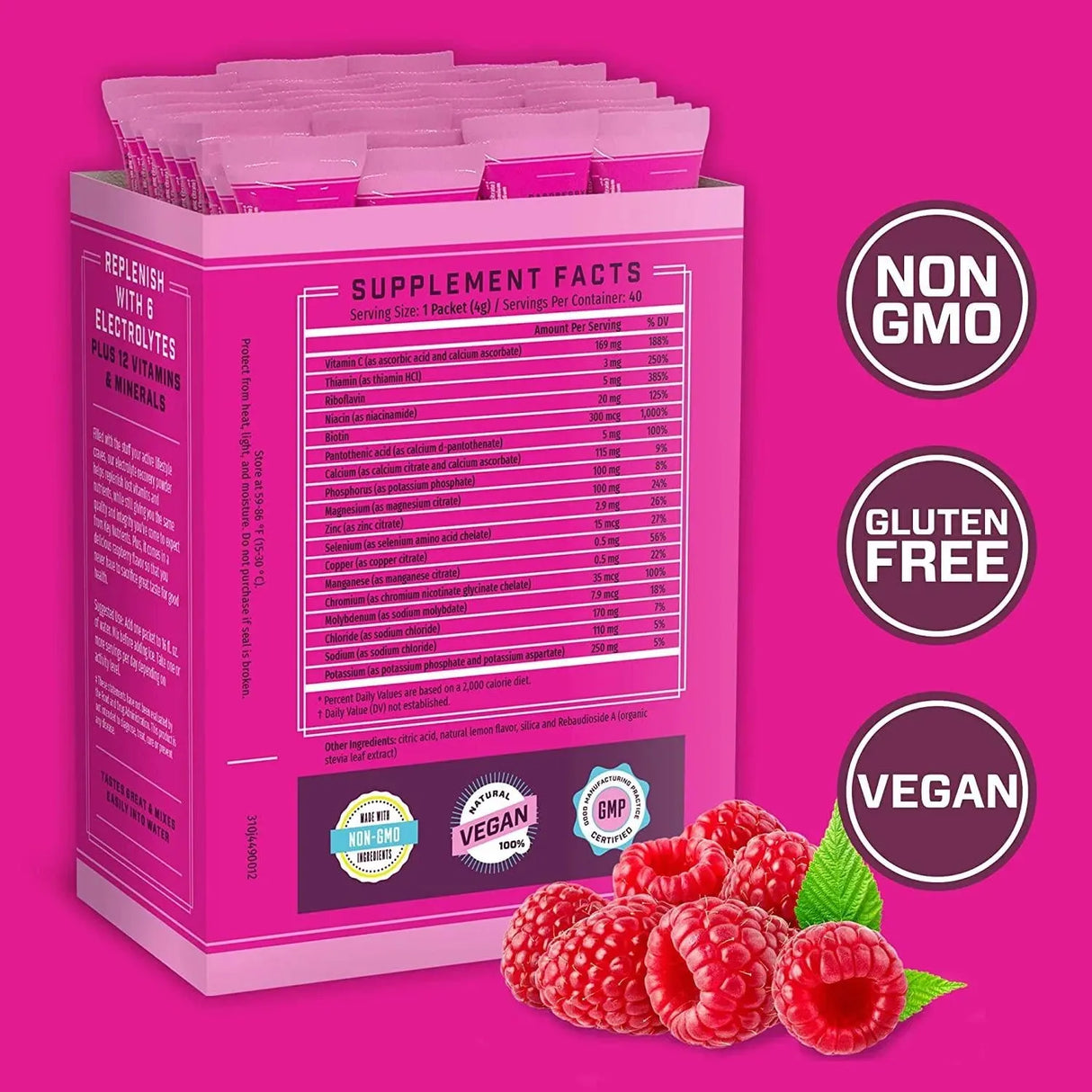 KEY NUTRIENTS - Key Nutrients Electrolytes Hydration Packets Juicy Raspberry 20 Paquetes - The Red Vitamin MX - Suplementos Alimenticios - {{ shop.shopifyCountryName }}