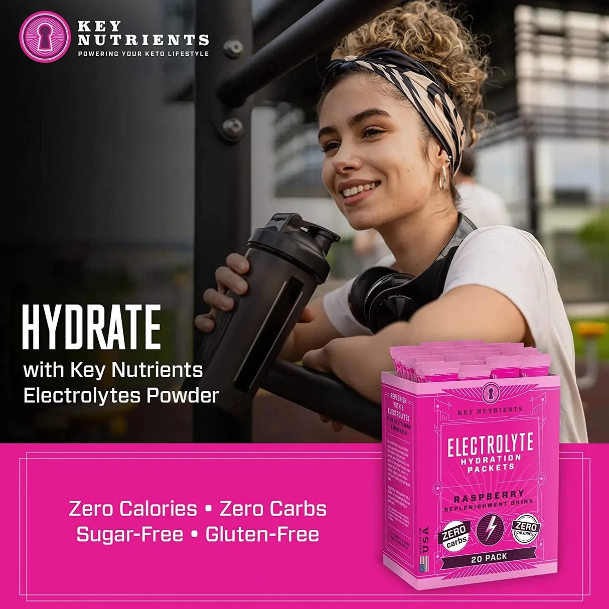 KEY NUTRIENTS - Key Nutrients Electrolytes Hydration Packets Juicy Raspberry 20 Paquetes - The Red Vitamin MX - Suplementos Alimenticios - {{ shop.shopifyCountryName }}