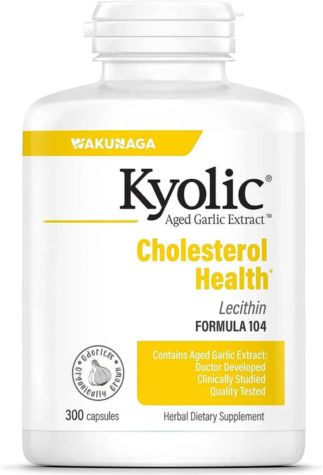 KYOLIC - Kyolic Aged Garlic Extract Formula 104 Cholesterol Health 300 Capsulas - The Red Vitamin MX - Suplementos Alimenticios - {{ shop.shopifyCountryName }}