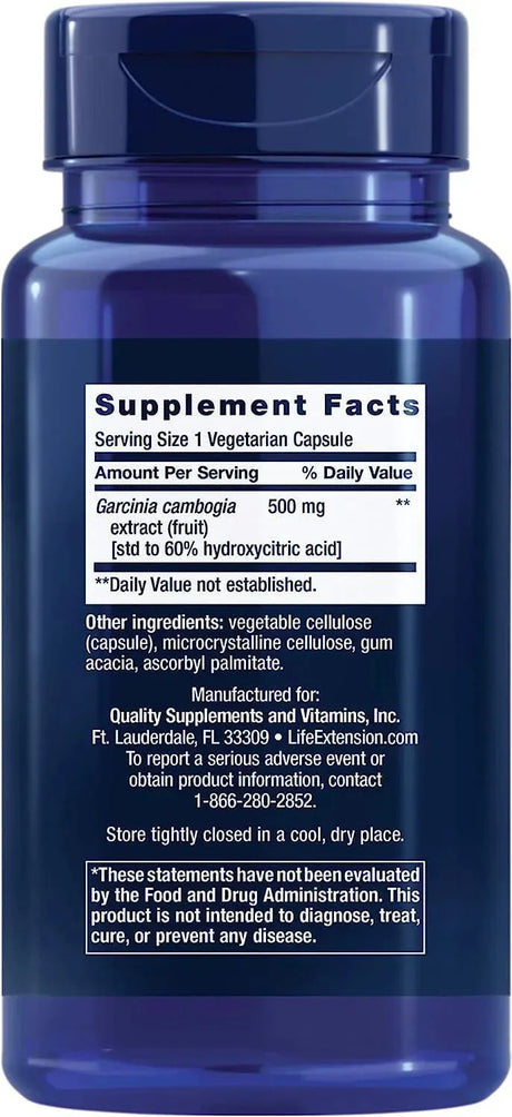 LIFE EXTENSION - Life Extension Garcinia HCA Garcinia Ambogia Extract 90 Capsulas - The Red Vitamin MX - Suplementos Alimenticios - {{ shop.shopifyCountryName }}