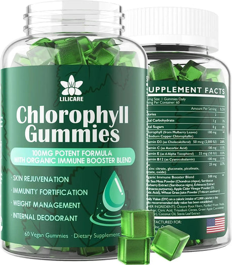 LILICARE - Lilicare Sugar Free Chlorophyll Gummies 60 Gomitas - The Red Vitamin MX - Suplementos Alimenticios - {{ shop.shopifyCountryName }}